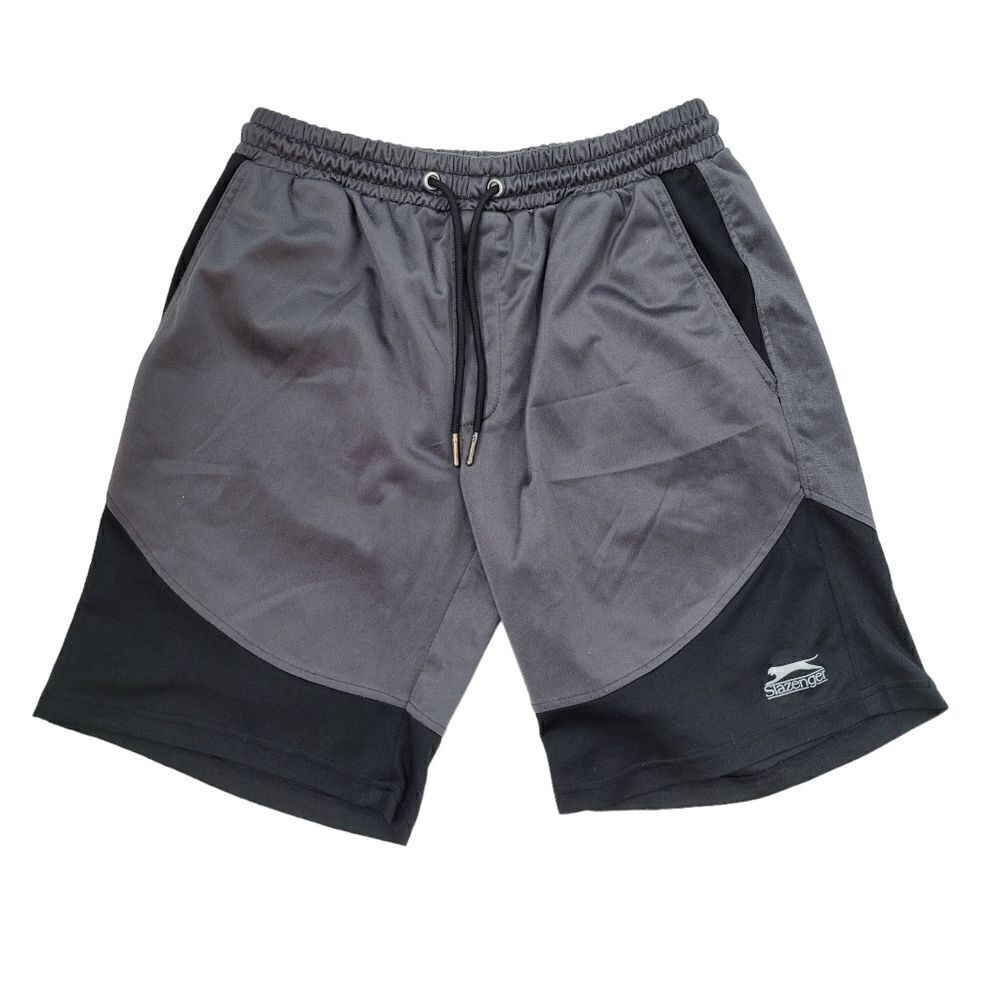2/$20 Y2K Slazenger Grey With Black Shorts Track Pants Size: Large